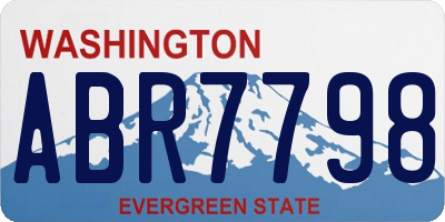 WA license plate ABR7798