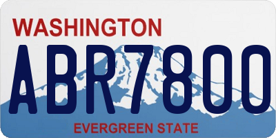 WA license plate ABR7800