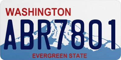 WA license plate ABR7801