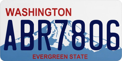 WA license plate ABR7806