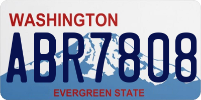 WA license plate ABR7808