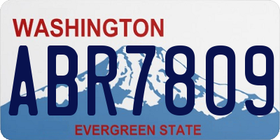 WA license plate ABR7809