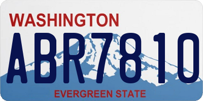 WA license plate ABR7810