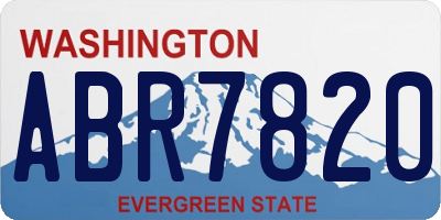 WA license plate ABR7820