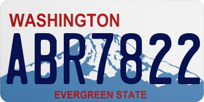 WA license plate ABR7822