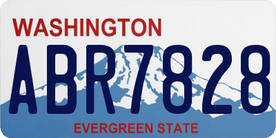 WA license plate ABR7828