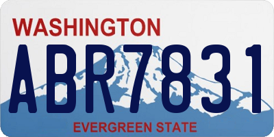 WA license plate ABR7831