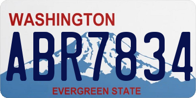 WA license plate ABR7834