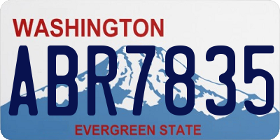 WA license plate ABR7835