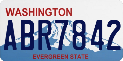 WA license plate ABR7842
