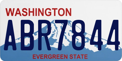WA license plate ABR7844