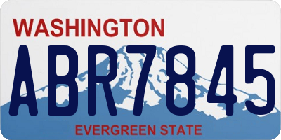 WA license plate ABR7845