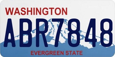 WA license plate ABR7848