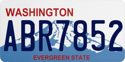 WA license plate ABR7852