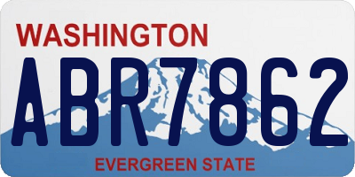WA license plate ABR7862