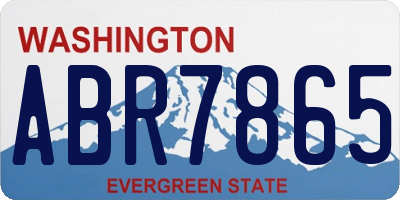 WA license plate ABR7865