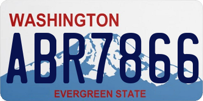 WA license plate ABR7866