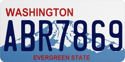 WA license plate ABR7869