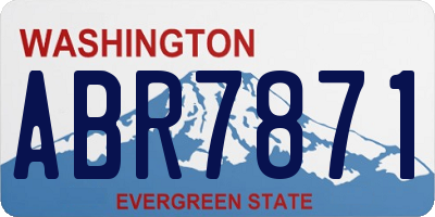WA license plate ABR7871