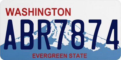 WA license plate ABR7874