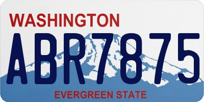 WA license plate ABR7875