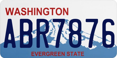 WA license plate ABR7876