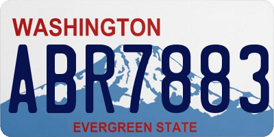 WA license plate ABR7883