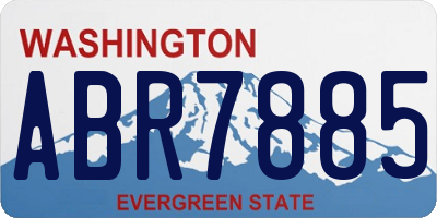 WA license plate ABR7885
