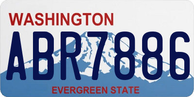 WA license plate ABR7886