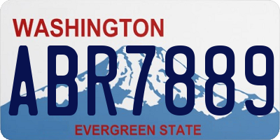 WA license plate ABR7889
