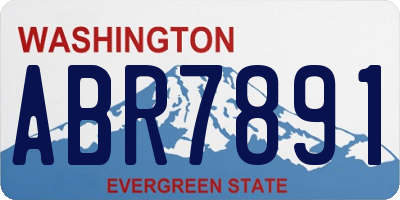 WA license plate ABR7891