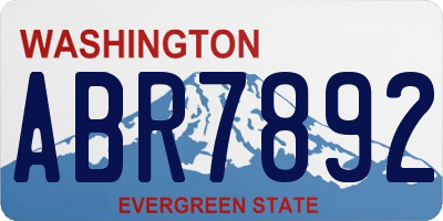 WA license plate ABR7892
