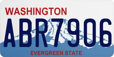 WA license plate ABR7906