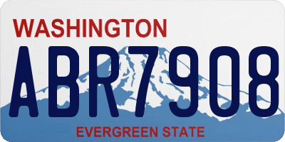 WA license plate ABR7908