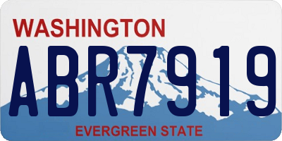 WA license plate ABR7919