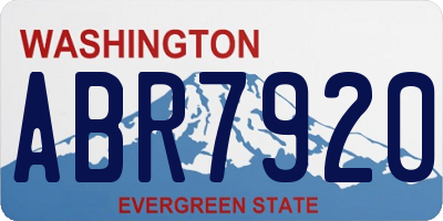 WA license plate ABR7920