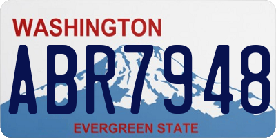 WA license plate ABR7948