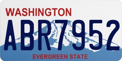 WA license plate ABR7952