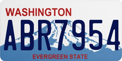 WA license plate ABR7954