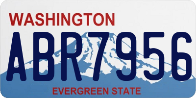 WA license plate ABR7956