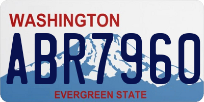 WA license plate ABR7960