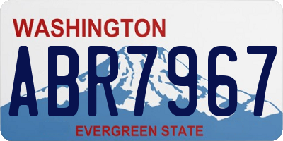 WA license plate ABR7967