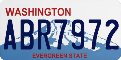 WA license plate ABR7972