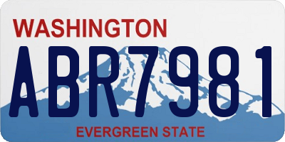 WA license plate ABR7981