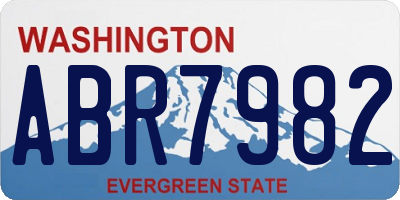 WA license plate ABR7982