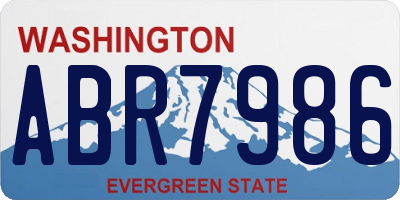 WA license plate ABR7986