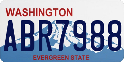 WA license plate ABR7988