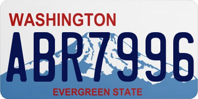 WA license plate ABR7996