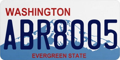 WA license plate ABR8005