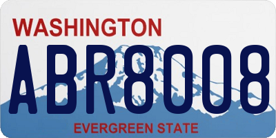 WA license plate ABR8008